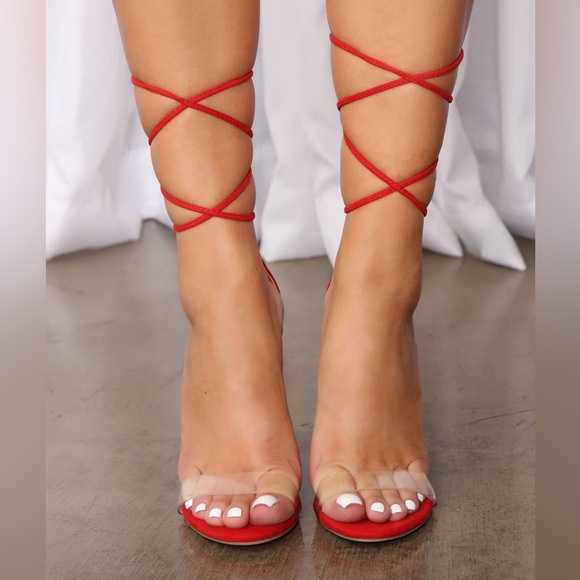 ๐คฉH-P๐คฉFashion Nova Lose It All Heel - Red๐๏ธ - Picture 3 of 11